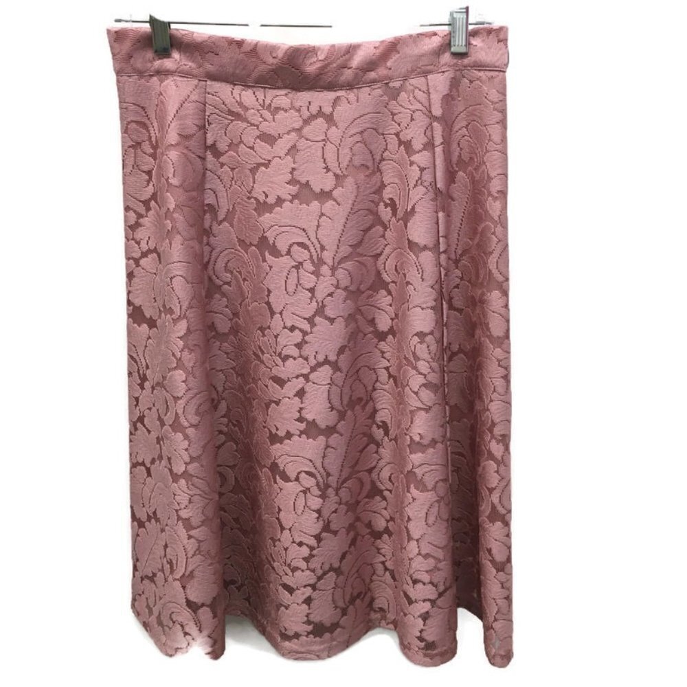 Grace Karin Dusty Rose Floral Skirt